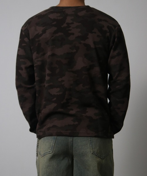 「NYLAUS」 長袖Tシャツ M グリーン メンズ_画像7