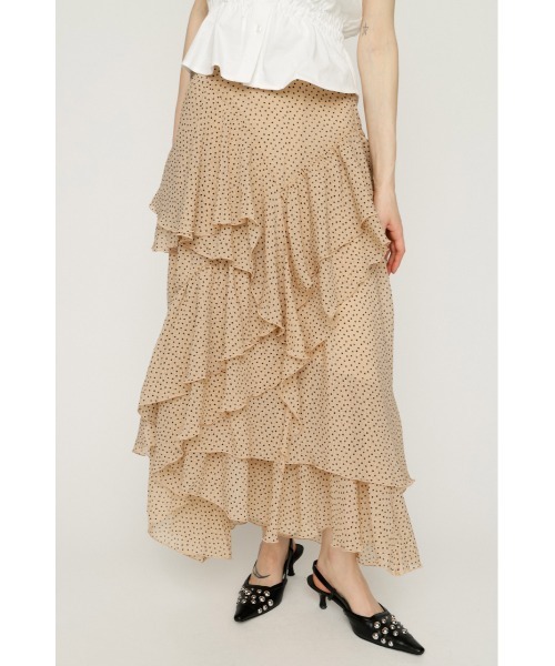 SLY（スライ） ロング スカート LAYERE SHEER FLARE L/SK レイヤー