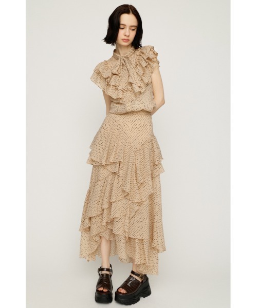 SLY（スライ） ロング スカート LAYERE SHEER FLARE L/SK レイヤー