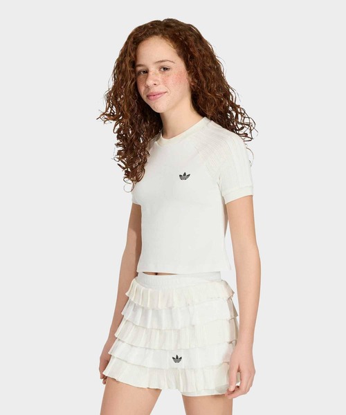tシャツ スリム ニット スリーストライプス Tシャツ / アディダスオリジナルス adidas Originals キッズ 子供服 男の子 女の子の画像