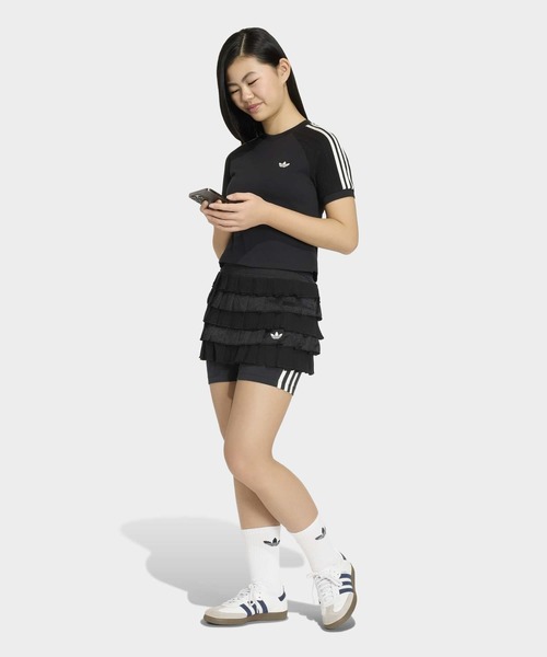 tシャツ スリム ニット スリーストライプス Tシャツ / アディダスオリジナルス adidas Originals キッズ 子供服 男の子 女の子の画像