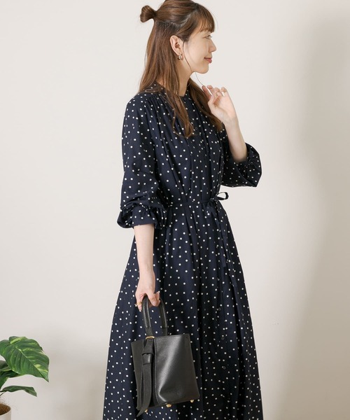 「URBAN RESEARCH Sonny Label」 長袖ワンピース FREE ブラック レディース_画像3