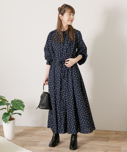 「URBAN RESEARCH Sonny Label」 長袖ワンピース FREE ブラック レディース_画像6