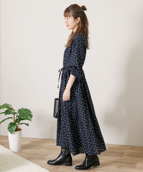 「URBAN RESEARCH Sonny Label」 長袖ワンピース FREE ブラック レディース_画像7