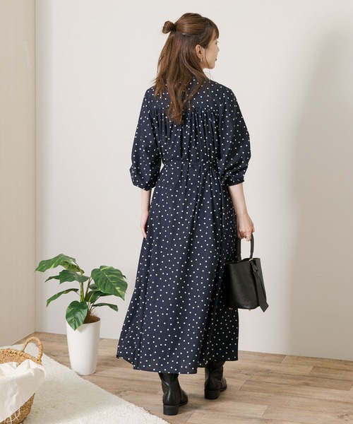 「URBAN RESEARCH Sonny Label」 長袖ワンピース FREE ブラック レディース_画像8
