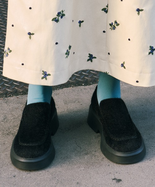 Ameri（アメリ） ローファー PLATFORM MIX MATERIAL LOAFER レディース 