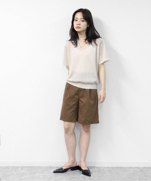 THE CELL. ハーフパンツ パンツ 短パン スラックス ストレートハーフ