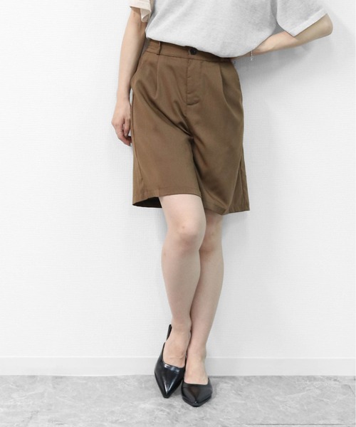 THE CELL. ハーフパンツ パンツ 短パン スラックス ストレートハーフ