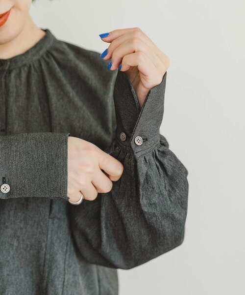 「ITEMS URBANRESEARCH」 長袖ワンピース FREE ブルー レディース_画像2