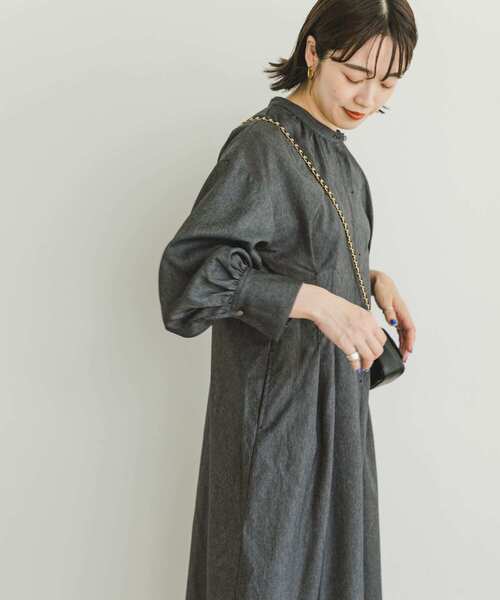 「ITEMS URBANRESEARCH」 長袖ワンピース FREE ブルー レディース_画像3