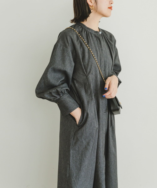 「ITEMS URBANRESEARCH」 長袖ワンピース FREE ブルー レディース_画像6