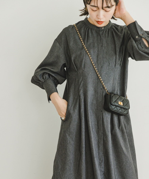 「ITEMS URBANRESEARCH」 長袖ワンピース FREE ブルー レディース_画像9