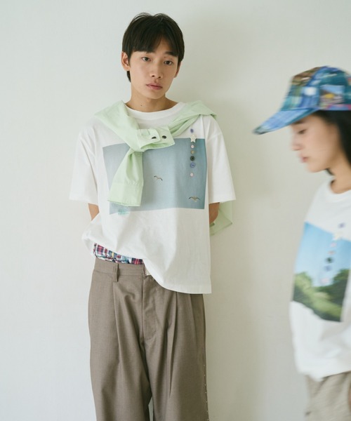 common gull products. tシャツ 彼女が見た気配のボタンTシャツ