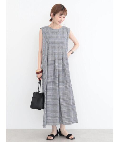 「AMERICAN HOLIC」 ノースリーブワンピース L ネイビー レディース_画像3