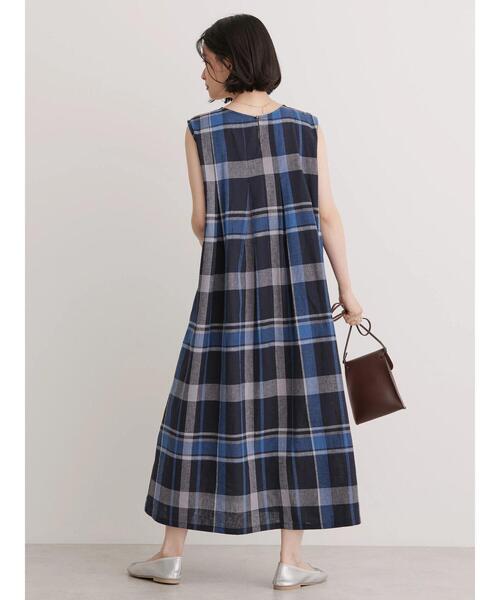 「AMERICAN HOLIC」 ノースリーブワンピース L ネイビー レディース_画像5
