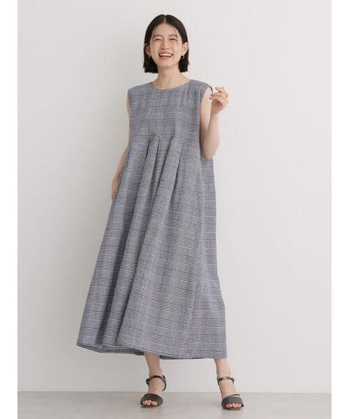「AMERICAN HOLIC」 ノースリーブワンピース L ネイビー レディース_画像6