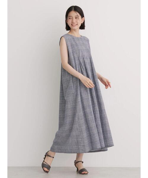 「AMERICAN HOLIC」 ノースリーブワンピース L ネイビー レディース_画像7