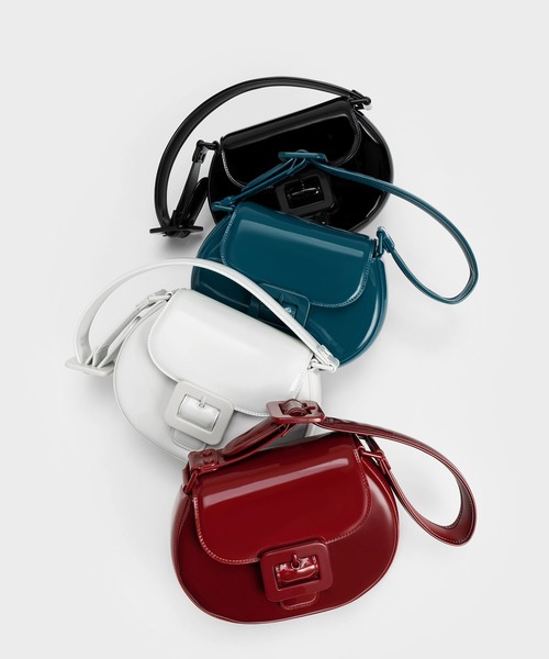 「CHARLES & KEITH」 トートバッグ M ライトアッシュグレー レディース_画像8