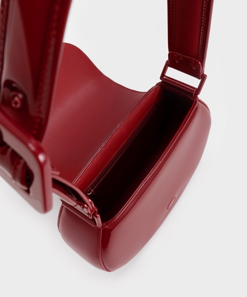 「CHARLES & KEITH」 トートバッグ M ライトアッシュグレー レディース_画像9
