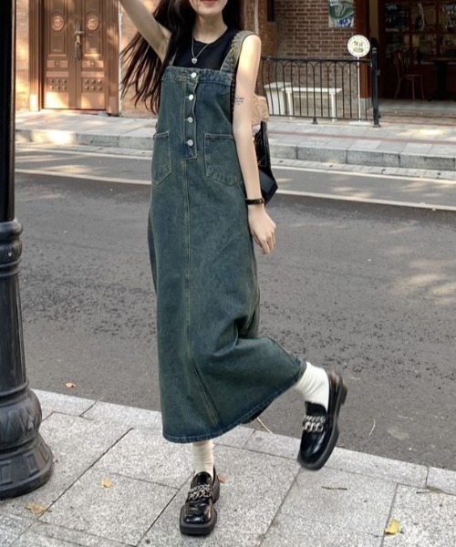 「gossip!ロサンゼルス」 サロペットスカート M ブルー レディース_画像7