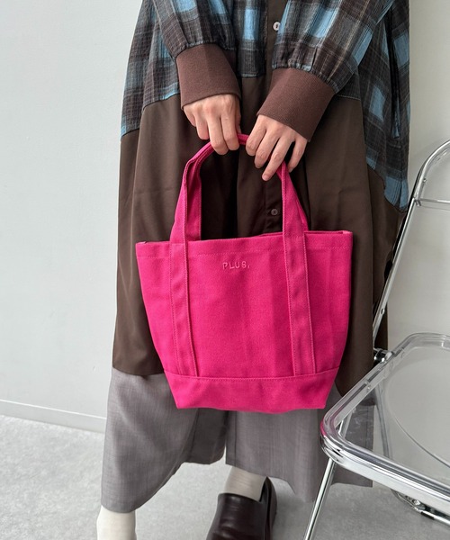 AS KNOW AS（アズノゥアズ） トートバッグ PLUS. ロゴ刺繍キャンバス