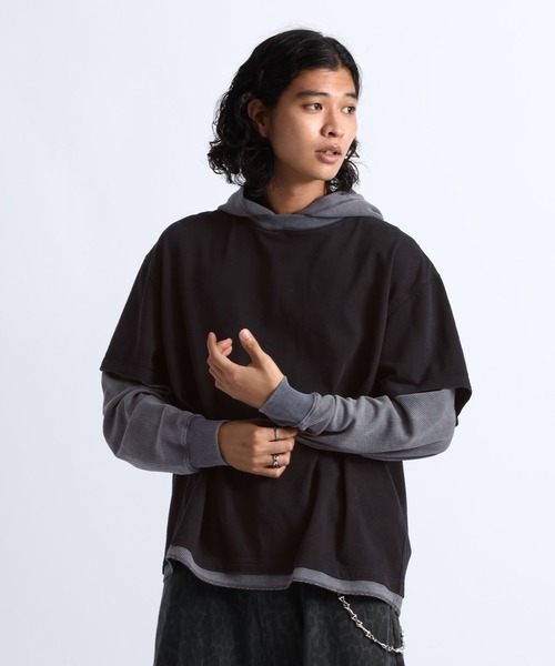 RAGEBLUE（レイジブルー） パーカー WAFFLE PANELLED HOODIE/ワッフル