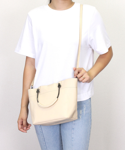 Beau're 2way 本革 レザーバッグ コンパクト ショルダーバッグ