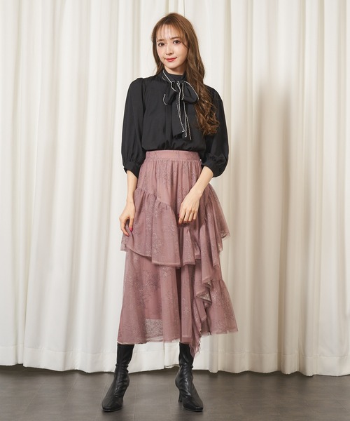 Me by Issey Miyake 可愛いフリルのレーススカート Me by Issey Miyake