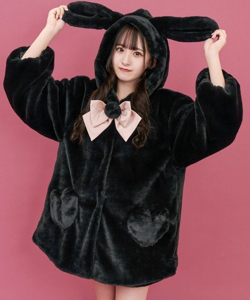 玄関先迄納品 シークレットハニー うさ耳ファーコート美最終