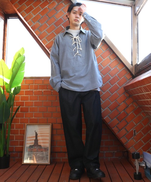 【値下げ】シャンブレーシャツ DESCENDANT(ディセンダント) NORMAN CHAMBRAY LS SHIRT