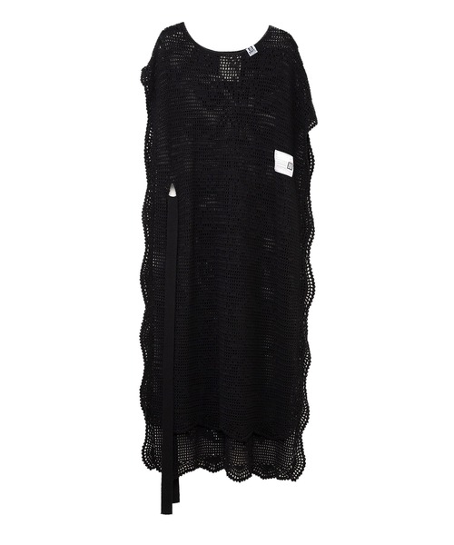 ベスト ジレ Crochet Knit Vest レディースの画像