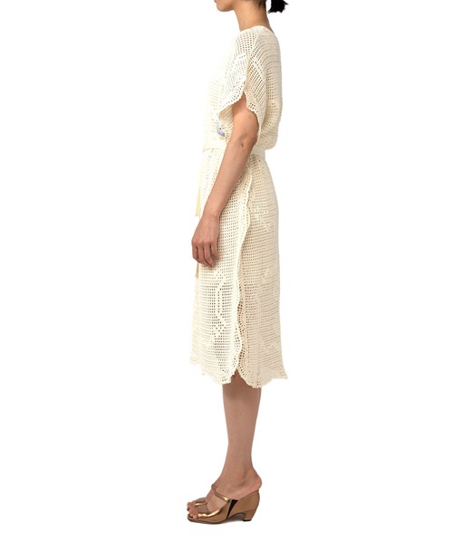 ベスト ジレ Crochet Knit Vest レディースの画像