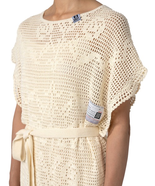 ベスト ジレ Crochet Knit Vest レディースの画像