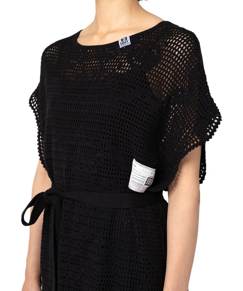 ベスト ジレ Crochet Knit Vest レディースの画像