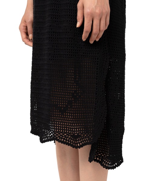 ベスト ジレ Crochet Knit Vest レディースの画像