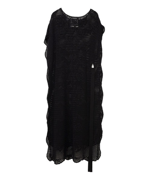 ベスト ジレ Crochet Knit Vest レディースの画像