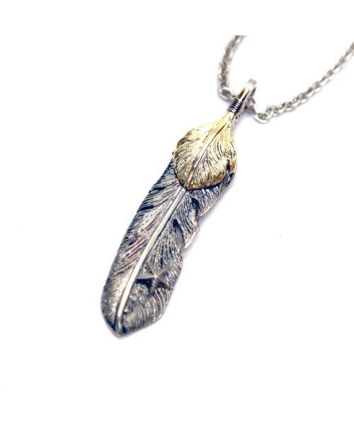 TMT ネックレス DOUBLE FEATHER TOP(MIDIUM) メンズ レディース
