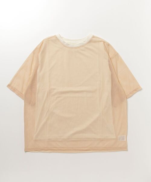 tシャツ DROIT BELLO (ドロイトベロ) レイヤードシアーTシャツ レディース DROIT BELLO tシャツ (ドロイトベロ) レイヤードシアーTシャツ