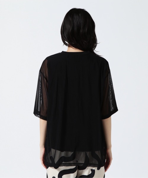 tシャツ DROIT BELLO (ドロイトベロ) レイヤードシアーTシャツ レディース DROIT BELLO tシャツ (ドロイトベロ) レイヤードシアーTシャツ