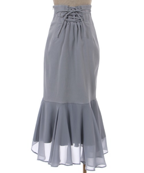 axes femme POETIQUE ロング スカート シフォン切替マーメイドスカート