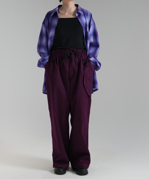 ENDRECHERI DIVERSITY CARGO PANTS パープルM ENDRECHERI カーゴパンツ DIVERSITY CARGO PANTS メンズ