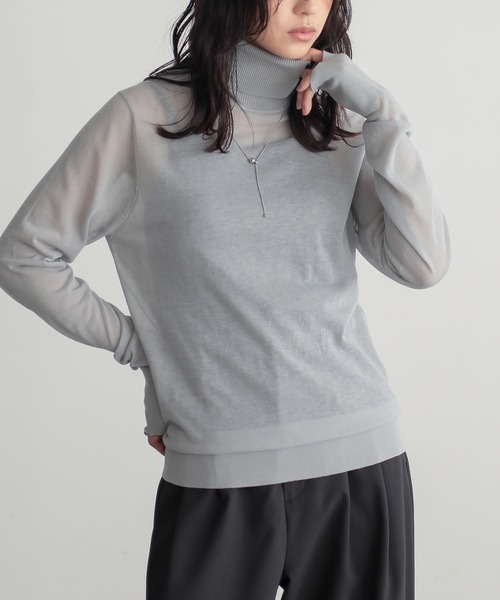 for/c（フォーシー） ニット セーター 「新色追加」ハイネックシアー