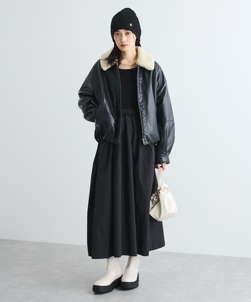 VIS（ビス） ワンピース 「前後2WAY」ニットドッキングワンピース