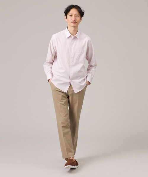 タケオキクチ　【ボタニカル柄】ステッチパターン シャツ TAKEO KIKUCHI シャツ 「ボタニカル柄」ステッチパターン メンズ