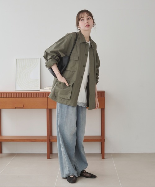 ANGIE ミリタリージャケット モッズコート ミリタリー シャツ