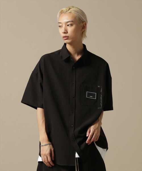   黒 レザーシャツ Lサイズ WHITELAND シャツ 「WEB＆DEPOT限定」WHITELAND/ホワイトランド