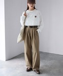 tシャツ めがねキツネ胸刺繍ロンT レディースの詳細画像5