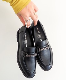 【美品】çava çava パイソン柄 ローファー バイカラー ラベンダーグレー 美品】çava çava パイソン柄 ローファー バイカラー ラベンダー