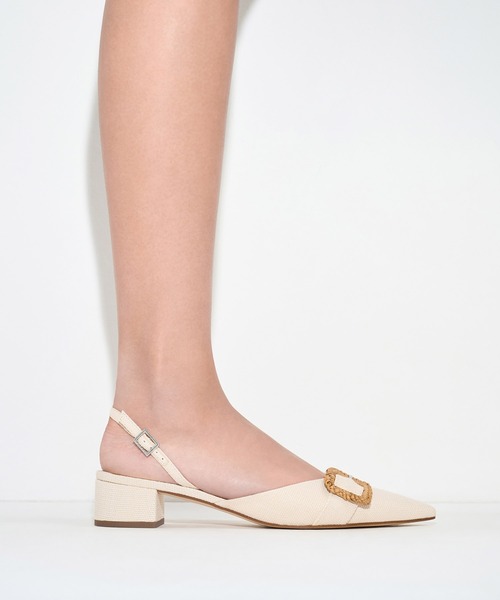 CHARLES & KEITH◆ウーブン スリングバック パンプス◆送料込 CHARLES ＆ KEITH パンプス ウーブン スリングバックパンプス
