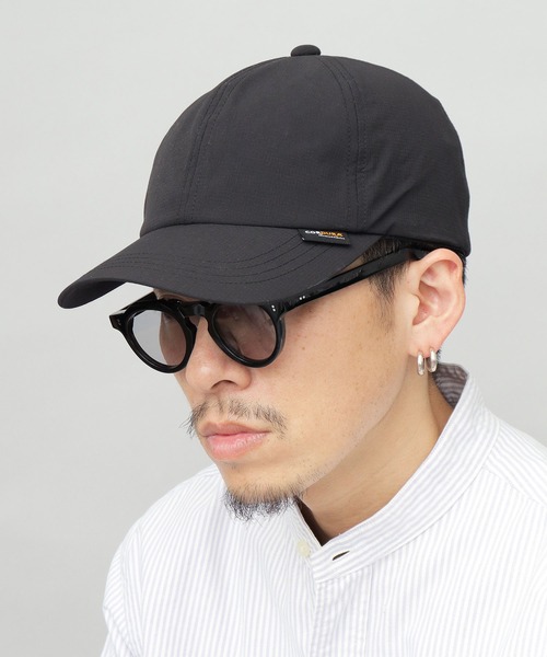 Basiquenti キャップ 帽子 撥水 CORDURA（コーデュラ）混 つば長 深め